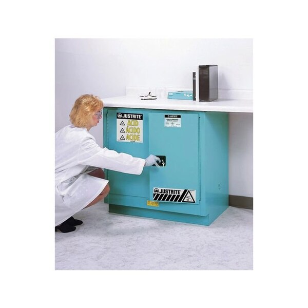 Justrite 22 gal, 1 Shelves, 18-Gauge Steel, 35 in W x 35 in H x 22 in D, Blue 8923222 - main